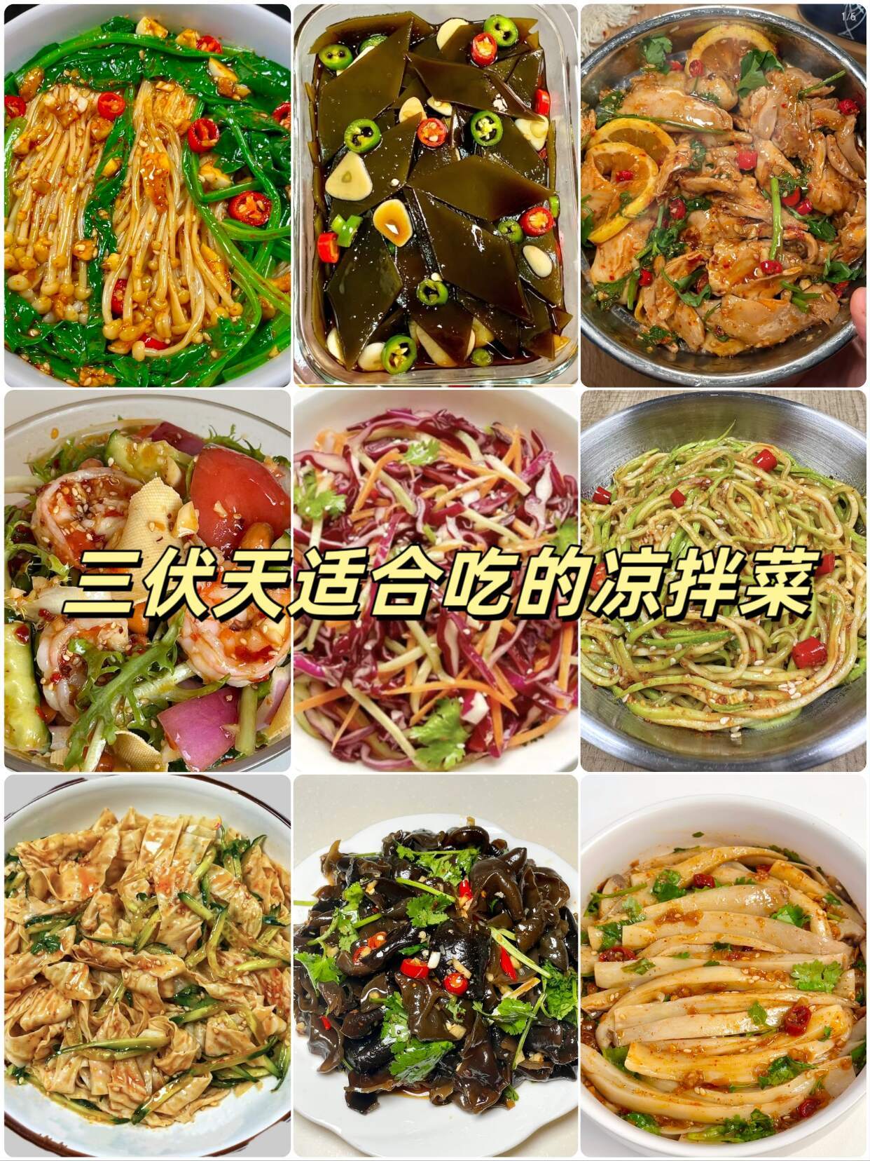 三伏天懒人食谱✨9道清爽凉拌菜合集~