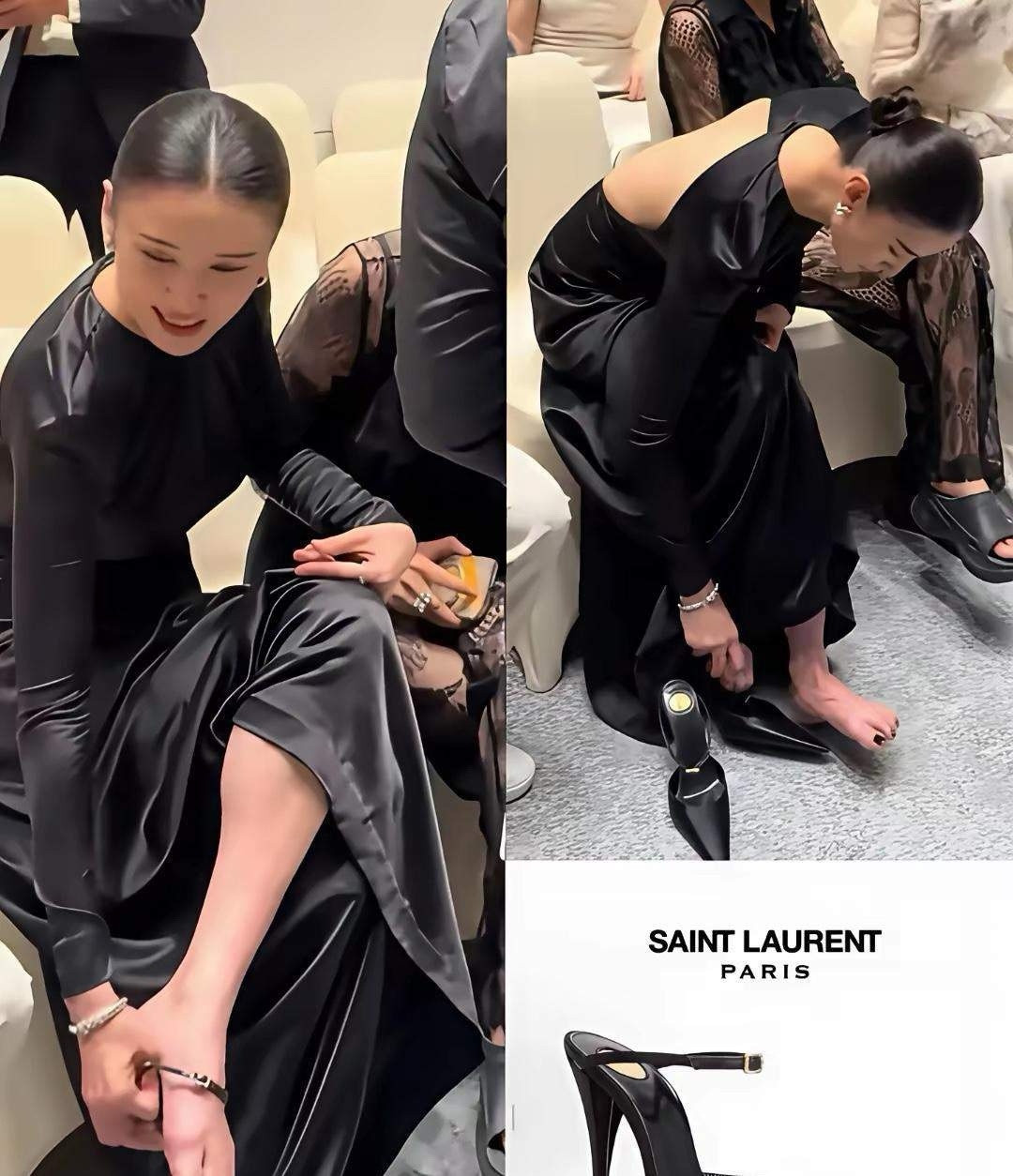 当明星太不容易了，这鞋太恐怖了，谁发明的