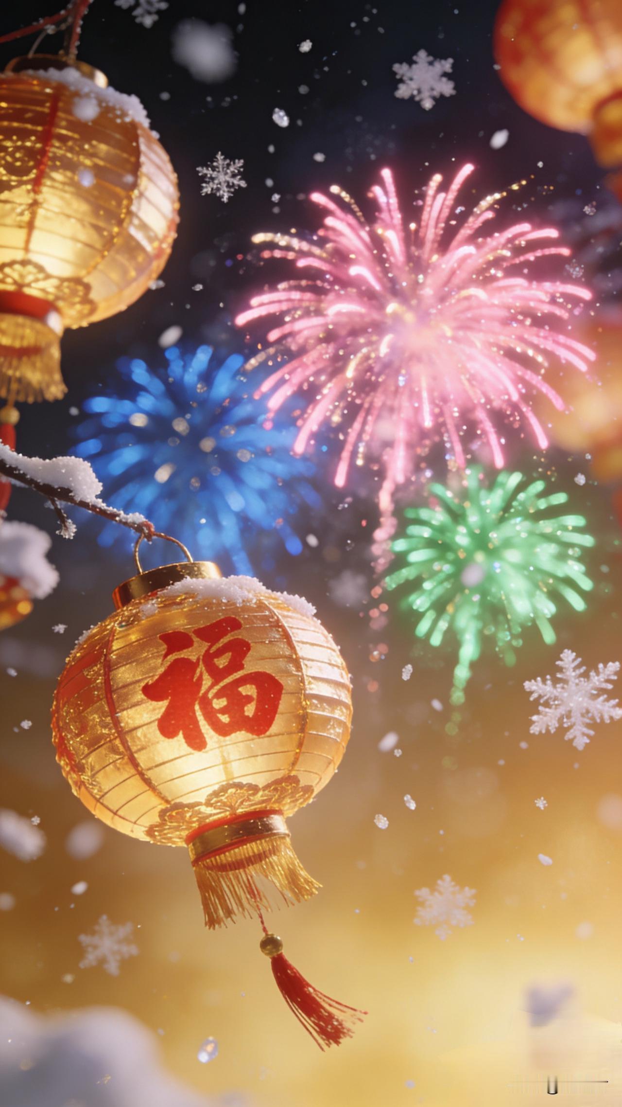 一人一句新年祝福旧岁的烟火还在眼底，新岁的钟声已在耳畔。愿你把过往的遗憾清