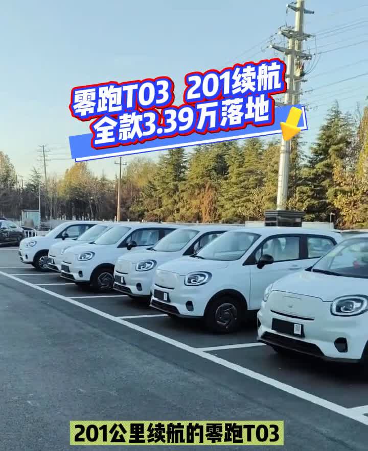 全款3.39万落地零跑T03。201公里续航的零跑T03，五个门四个座的，现