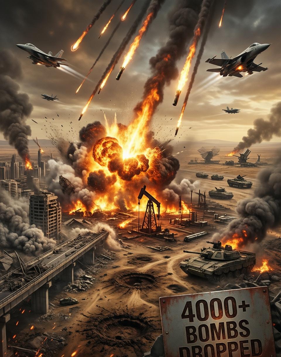 这份战报，来自特拉维夫。以军发言人德夫林报了一个数字：四天，四千枚炸弹。平均