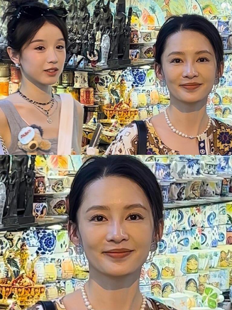 哇c，李沁新综艺这脸。姐姐素素的状态好真实好美，脸蛋也炒鸡白净，小嘿豆子看得俩眼