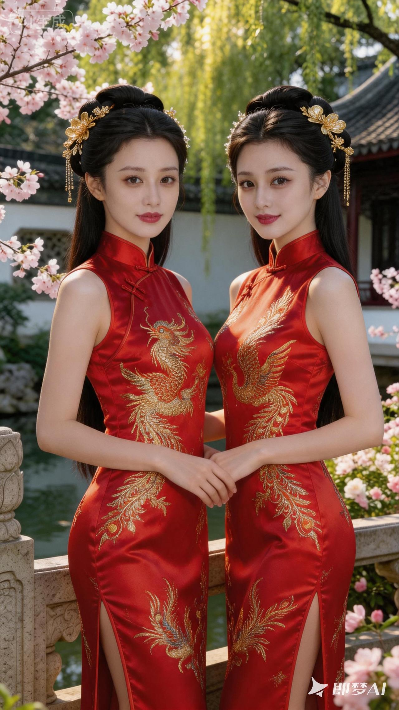 古风姐妹花，美在江南水乡