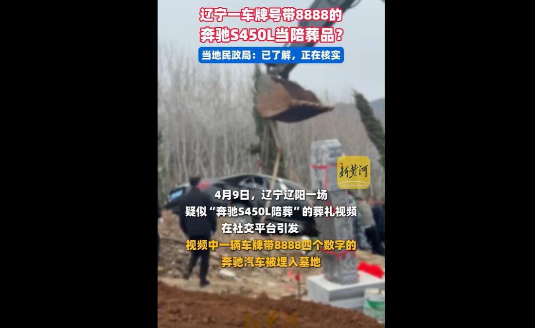 经查，该行为涉嫌违反多项法律法规，奔驰车占地约5平方米，远超墓穴面积标准10倍，