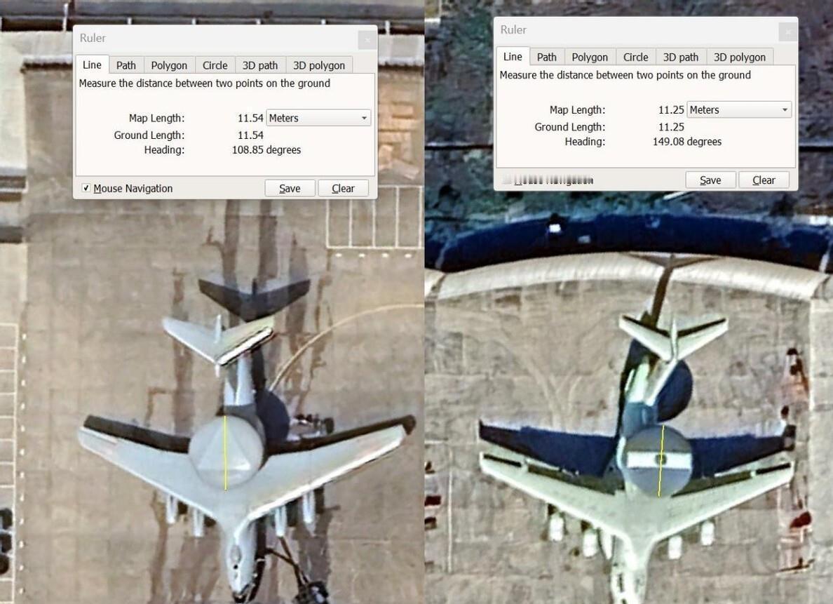 国外商业卫星拍到了“空警”300预警机的卫星照片，与“空警”2000相比，“空警