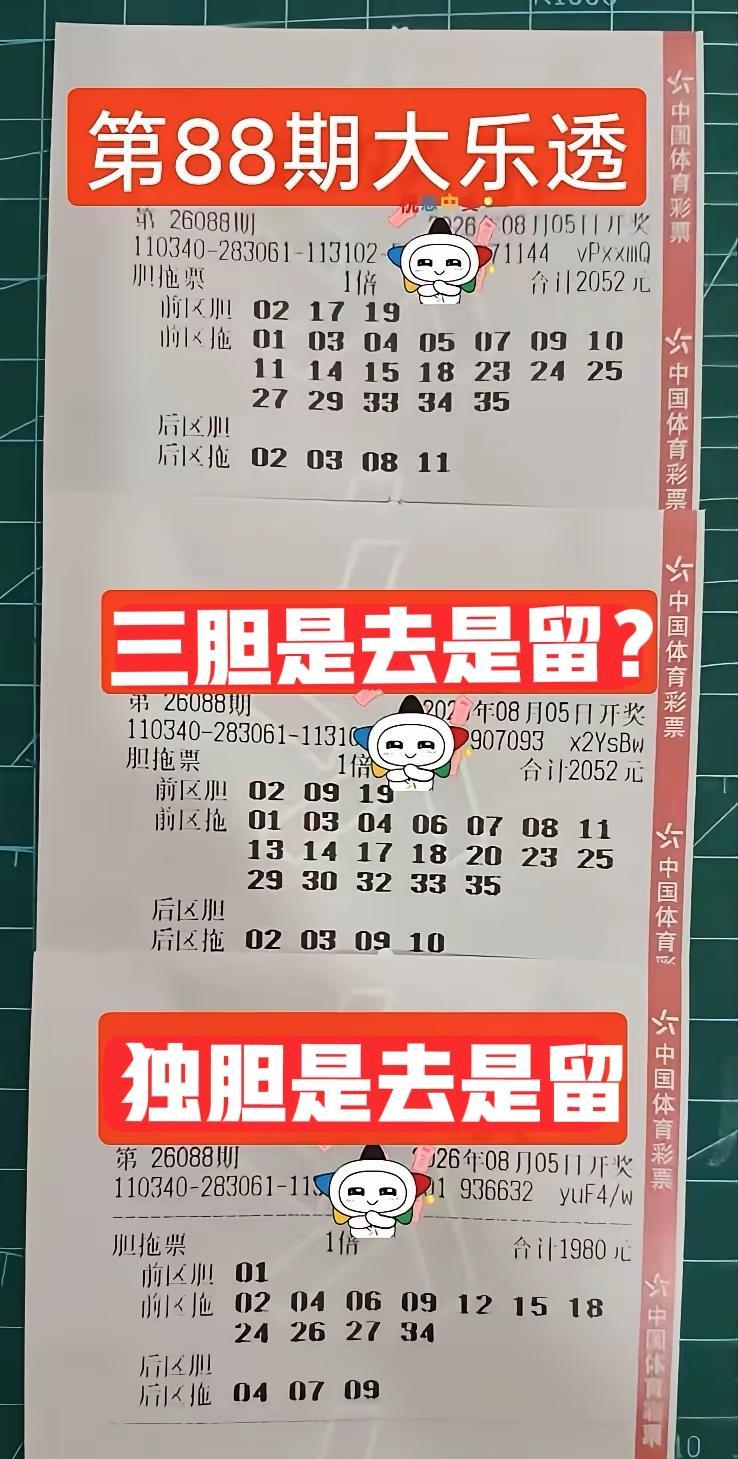 彩联盟的胆拖大复式亮相啦！三胆同尾号，是去是留呢？最靓丽的是那张独胆01的大复式