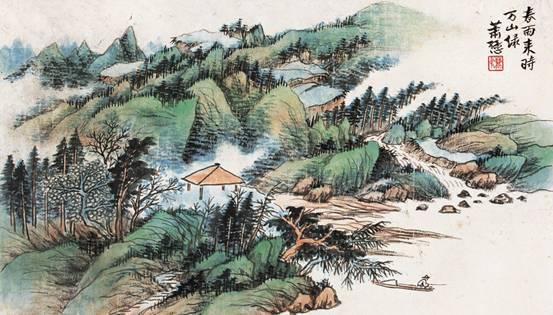 【比肩齐白石画价，萧谦中的山水到底好在哪？】提起民国北方山水，绕不开一位以浓