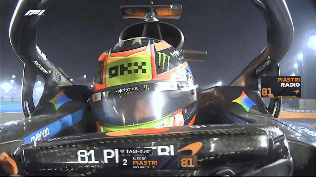 无缘卡塔尔站冠军, 皮亚斯特里冲线后TR: 无言以对