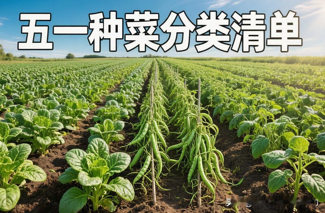 五一放假别闲！5月种菜清单分类整理，这两天提前备好种子和苗，照着种夏天实现蔬菜自