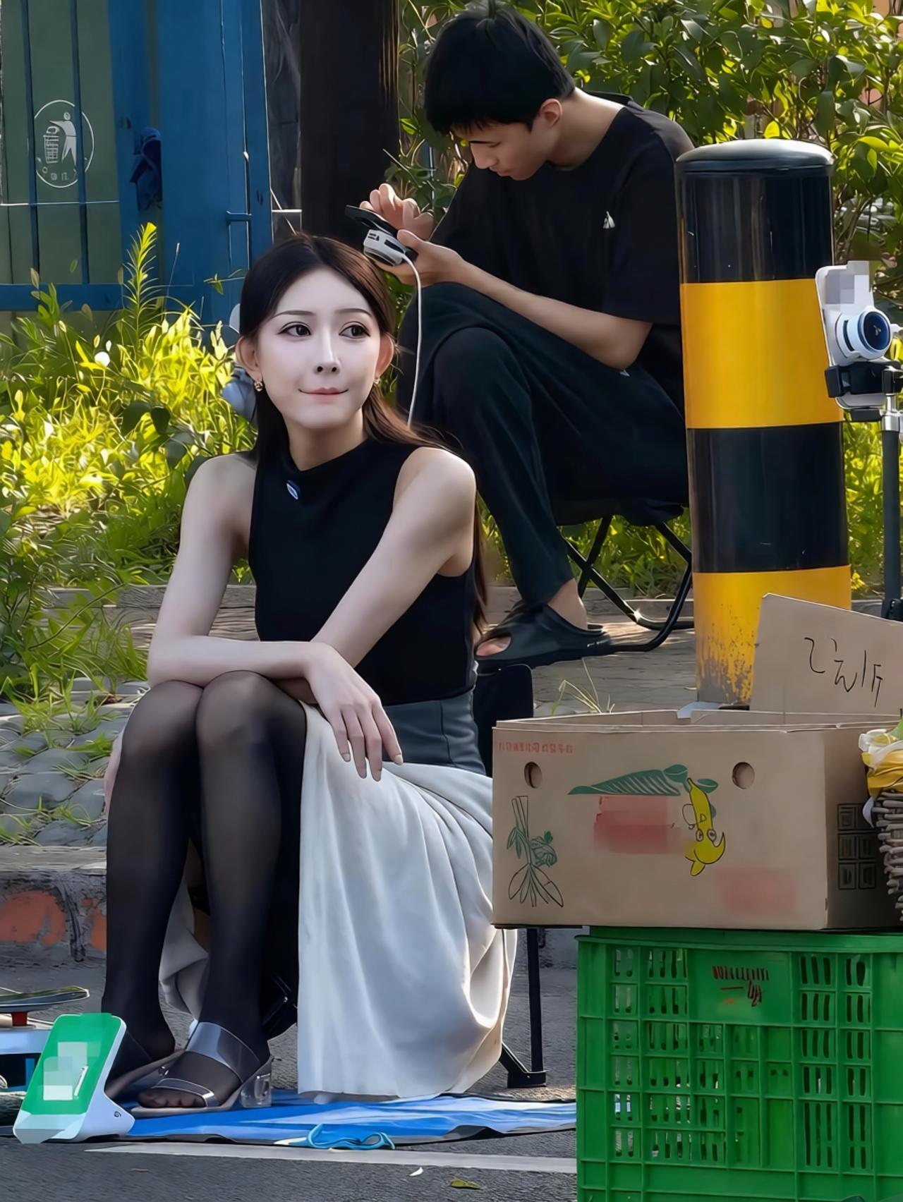 帮家里摆摊儿
