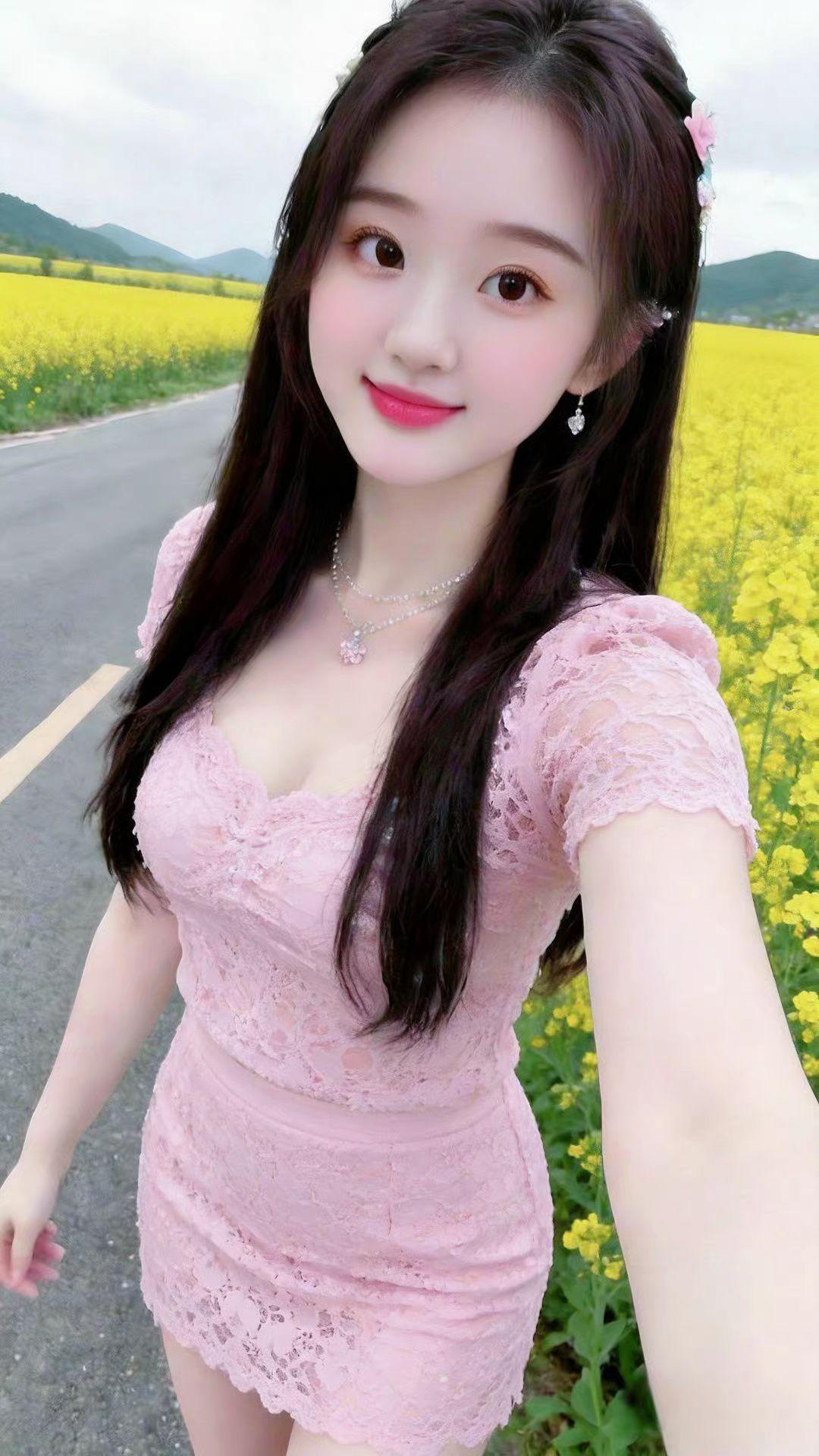 来啊路边拍油菜花小美女