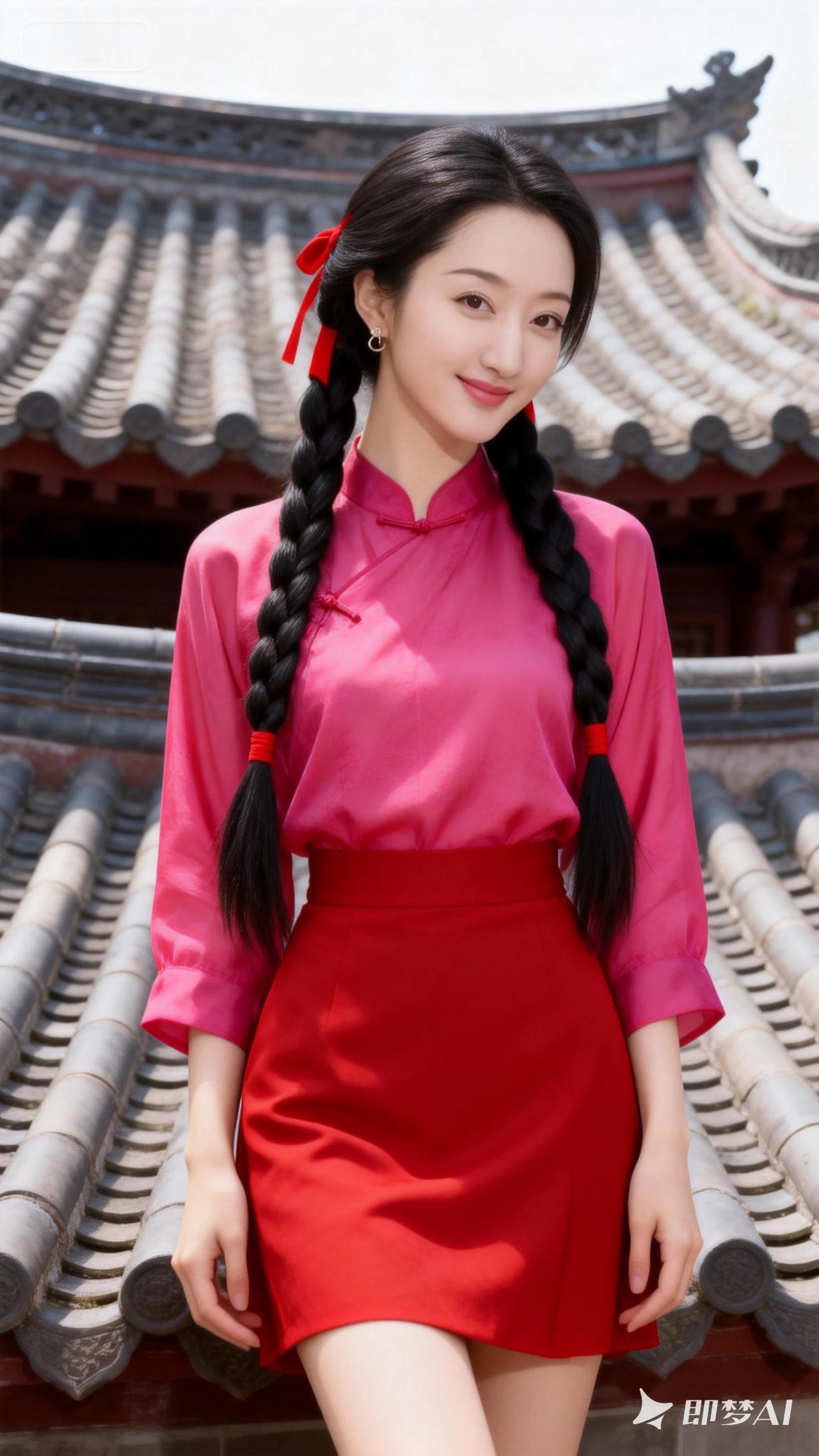 古风少女，红衣飘飘，古典韵味十足！