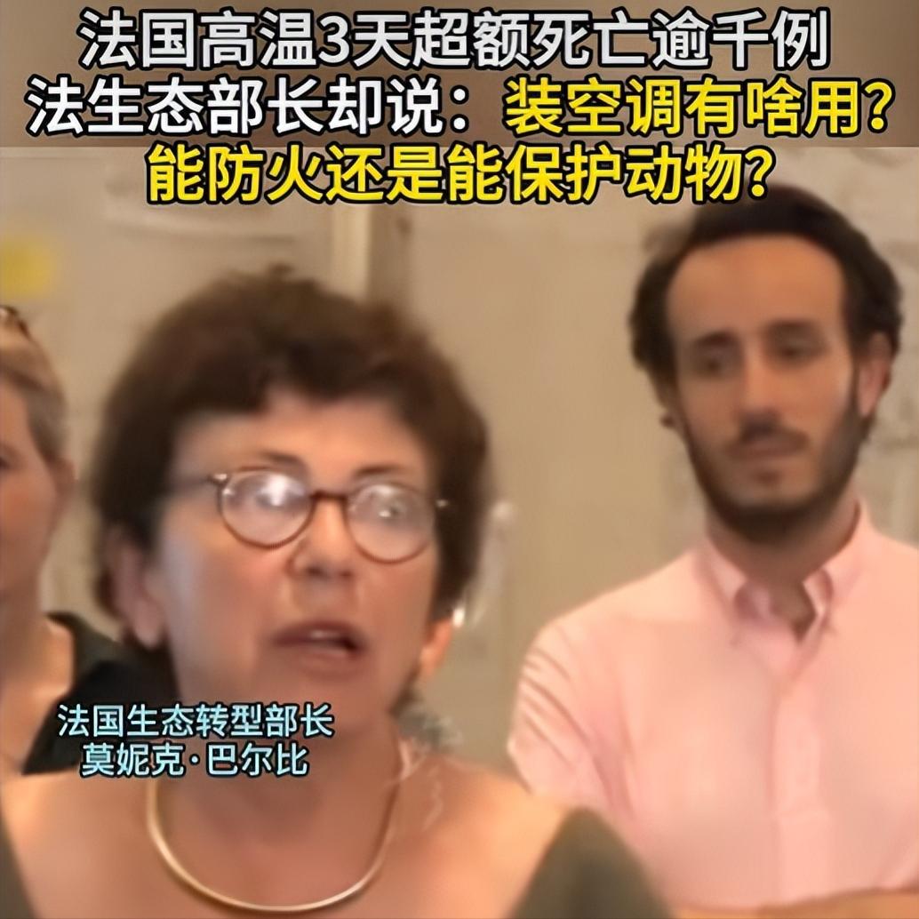 法国40℃热浪，部长却说“装空调让我恐惧”法国生态转型部长莫妮克·巴尔布女士