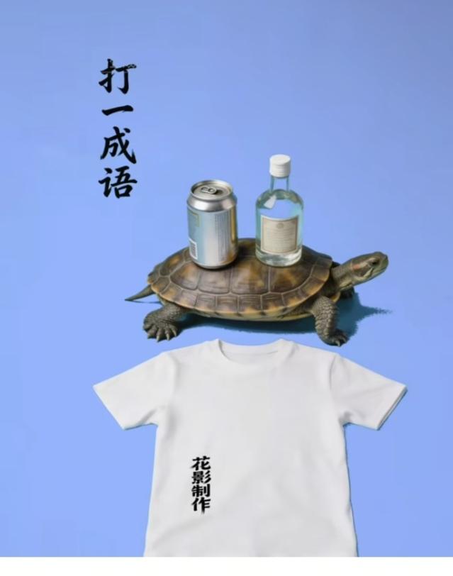 〔看图猜成语〕根据图中画意。谐音猜四字成语来。