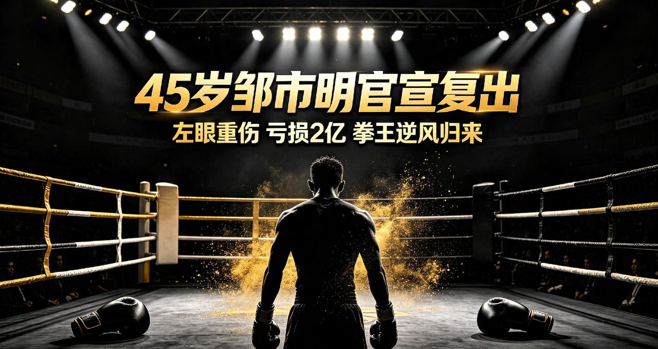 45岁邹市明官宣复出！左眼近乎失明、亏损2亿，拳王的中年归来太心酸8月13