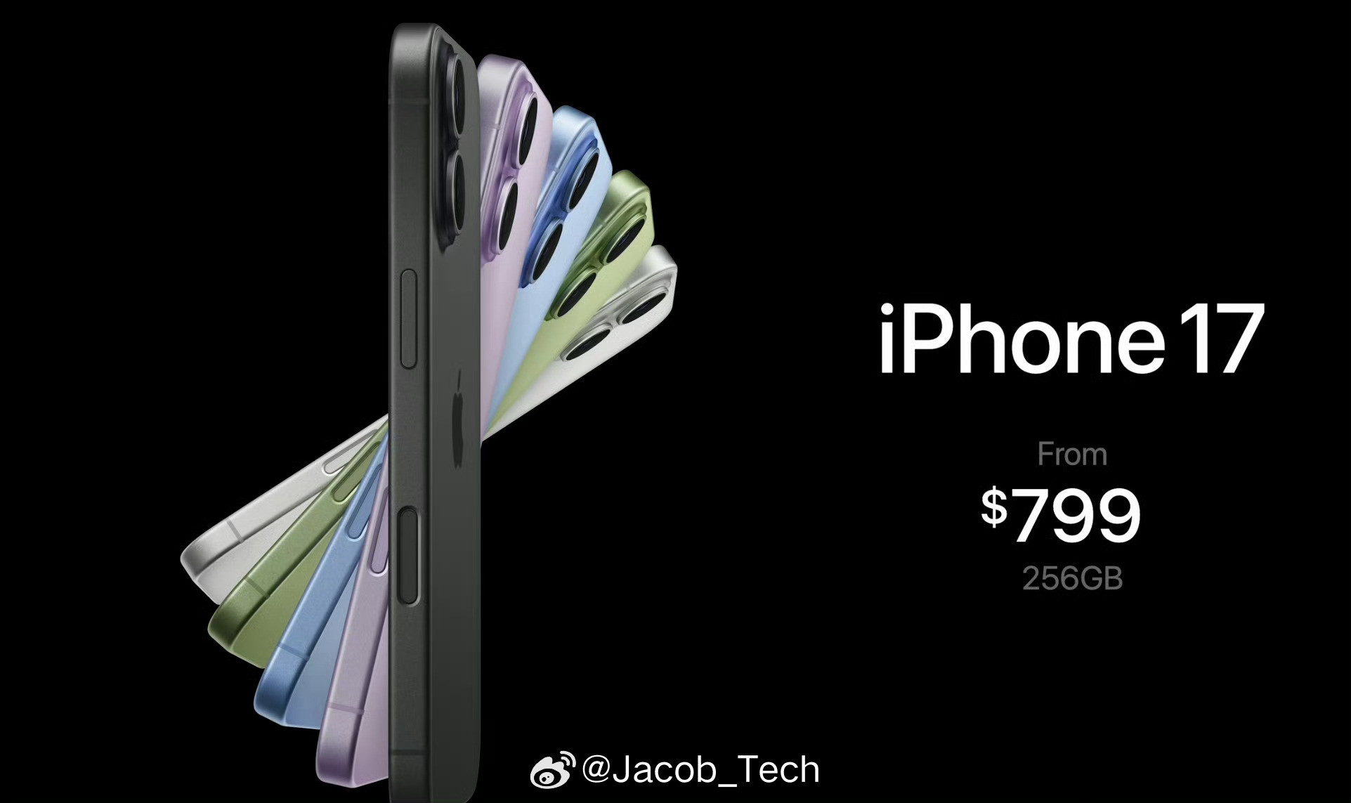 这次iPhone17全系列都是256GB的内存起步哈iPhone17799刀