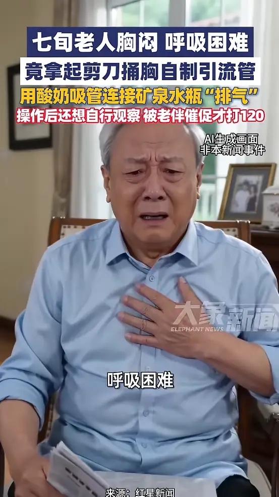 “是个狠人！”3月19日，湖北武汉，一老人因为胸口发闷，呼吸困难，情急之下，他竟
