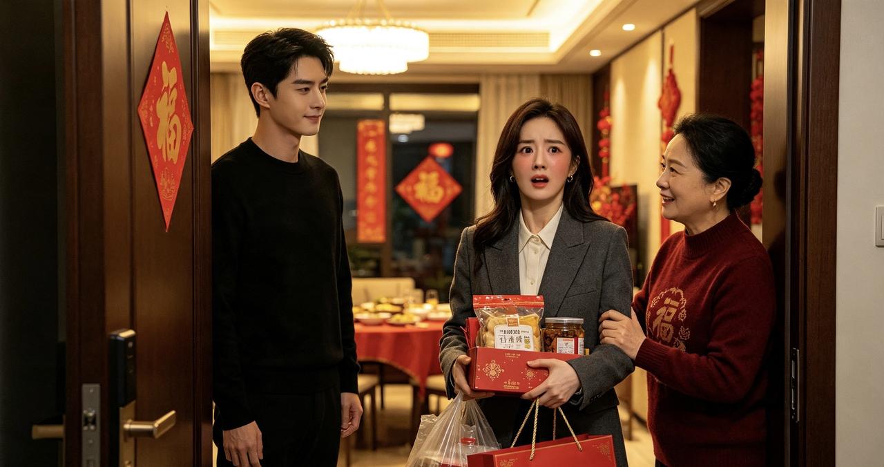 我去妈妈的二婚新家过年，开门的竟是我们公司总裁，我直接喊：爸爸！我妈给我一拳说：
