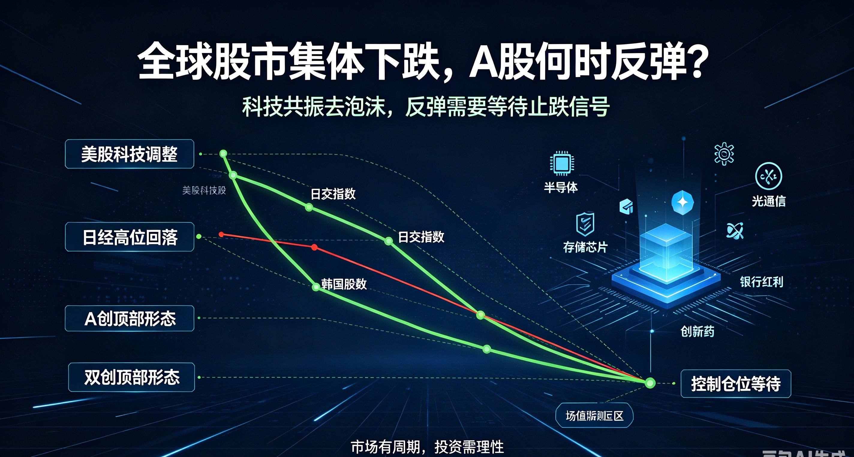 全球各大市场同步走低，A股反弹窗口何时出现？四点客观分析当下盘面现状一、外围全线