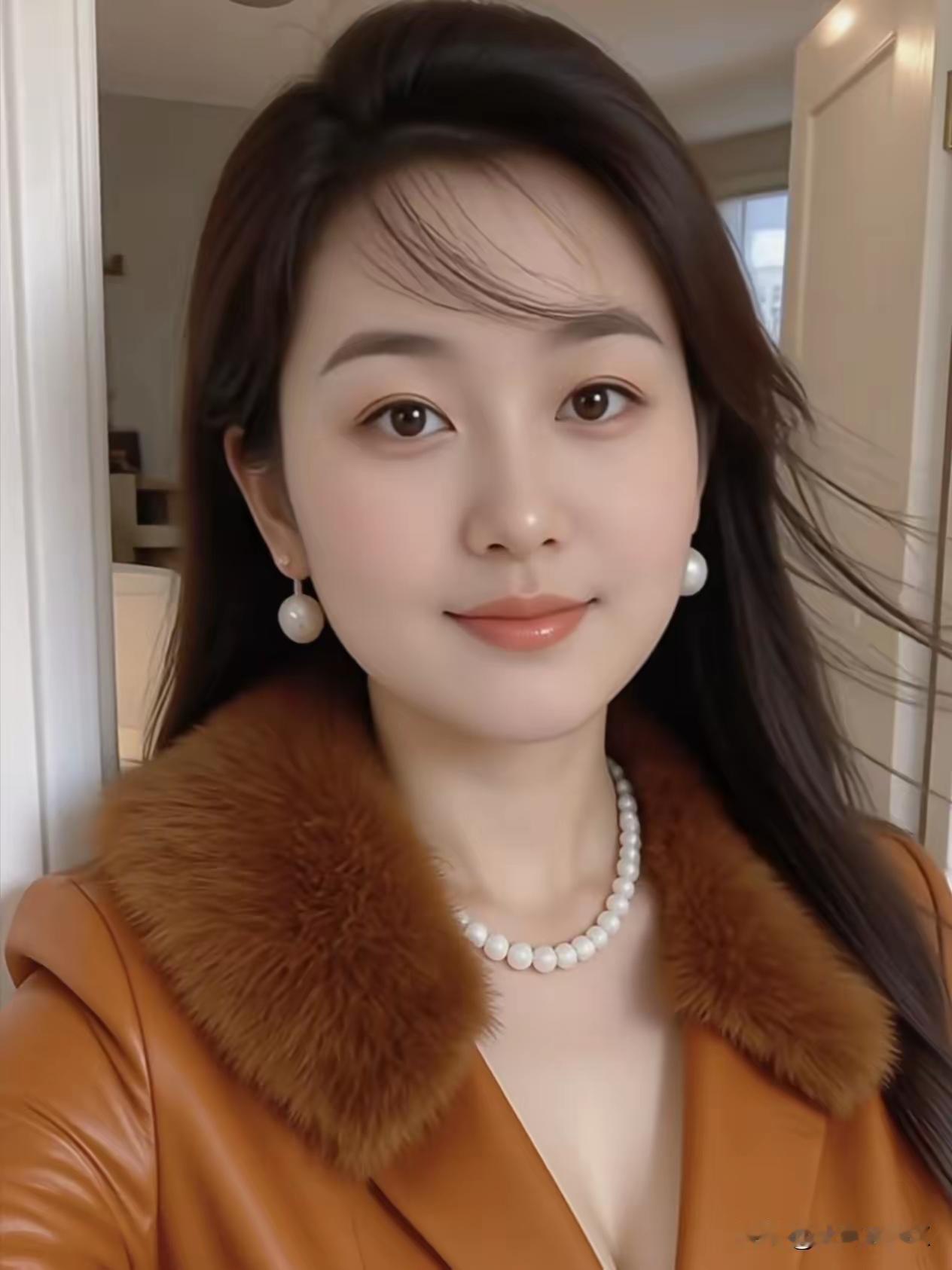 冬日穿搭指南：皮草外套+珍珠项链，温暖优雅