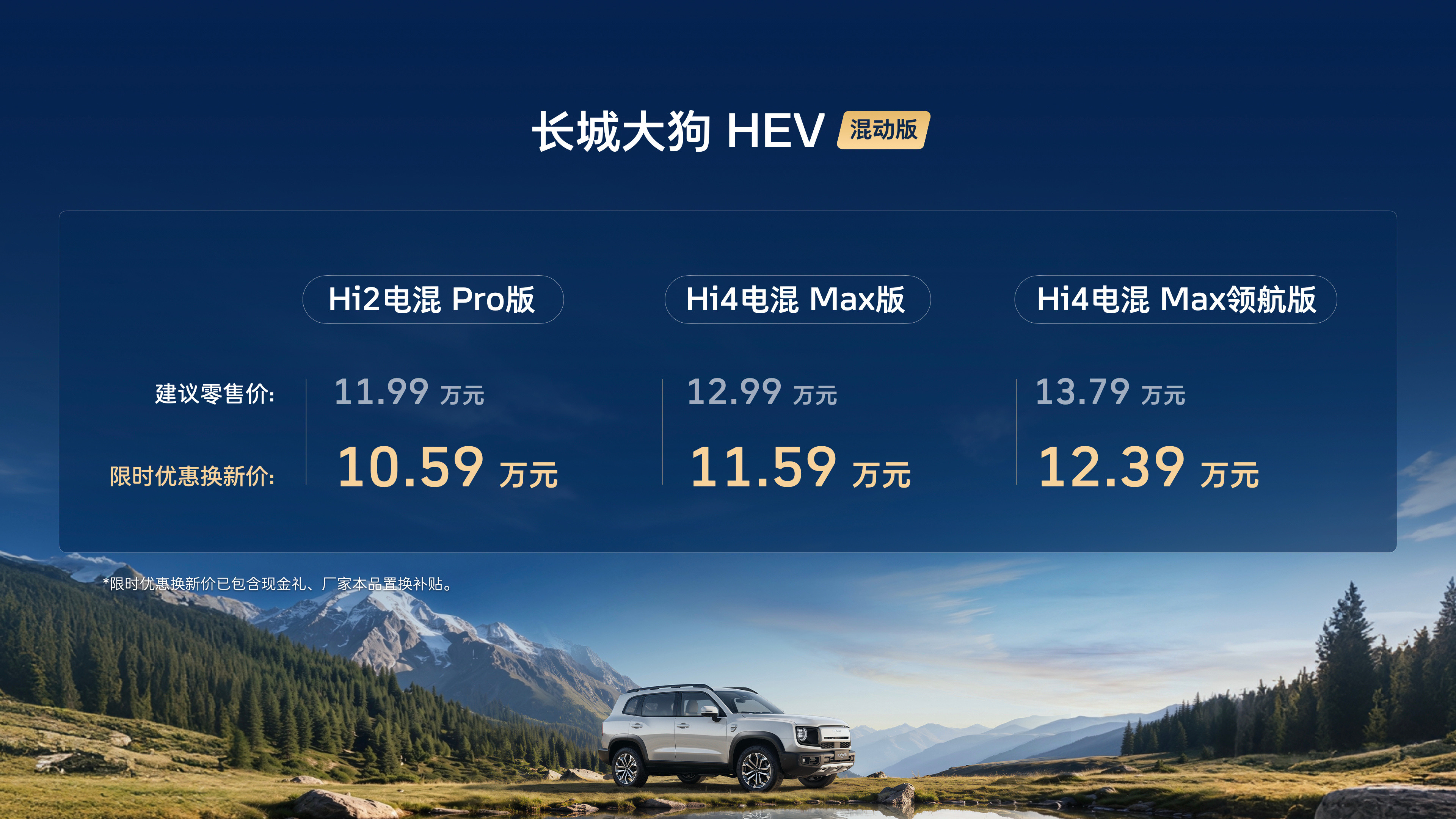 长城大狗HEV混动版上市，发布会不整虚的，全程直播油耗实测，一箱油从海拔