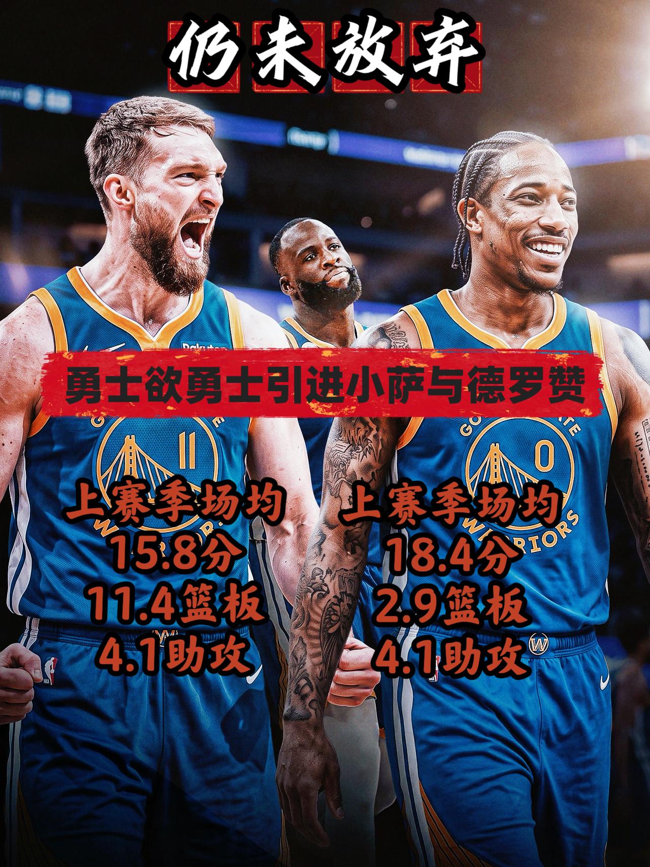 仍未放弃！勇士欲引进小萨博尼斯与德罗赞！在用7号签拿下超新星埃卡夫之后，国王管