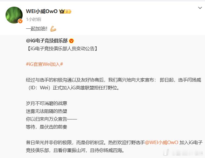今天转会期的主角是公布大名单的WBG和官宣Wei加入的iG，替BLG吸引了很多注