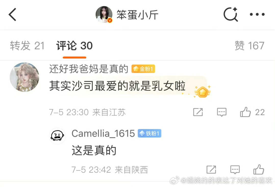 其实笨蛋小斤为首的莎头大粉最爱的就是乳女啦