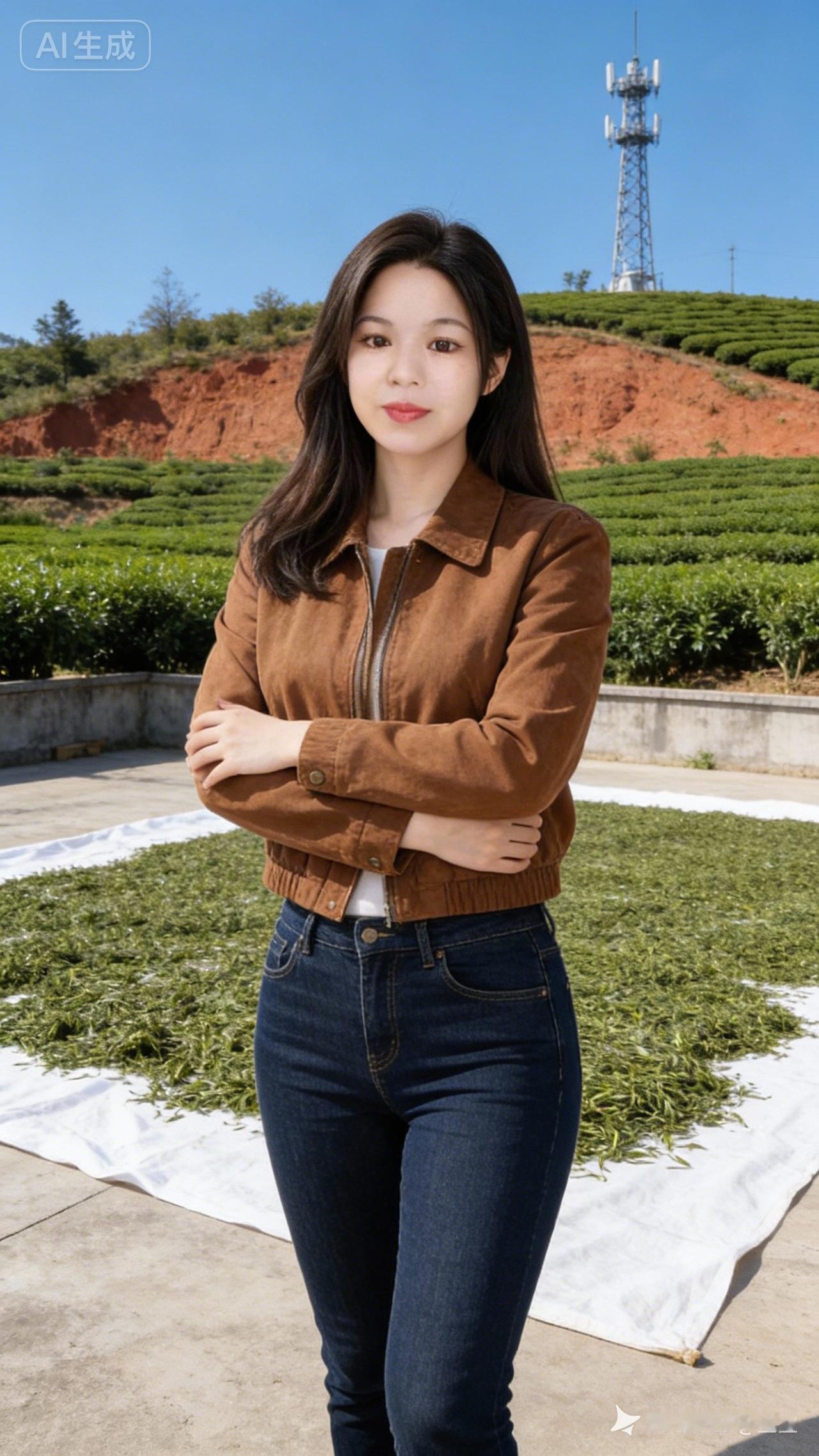 秋日茶园漫步，暖阳下的时尚穿搭