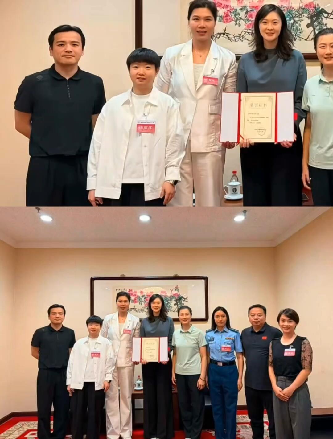 小莎好可爱，又见到不一样的小莎了，荣誉又多加一项，我们莎莎的超级合照！大人中的