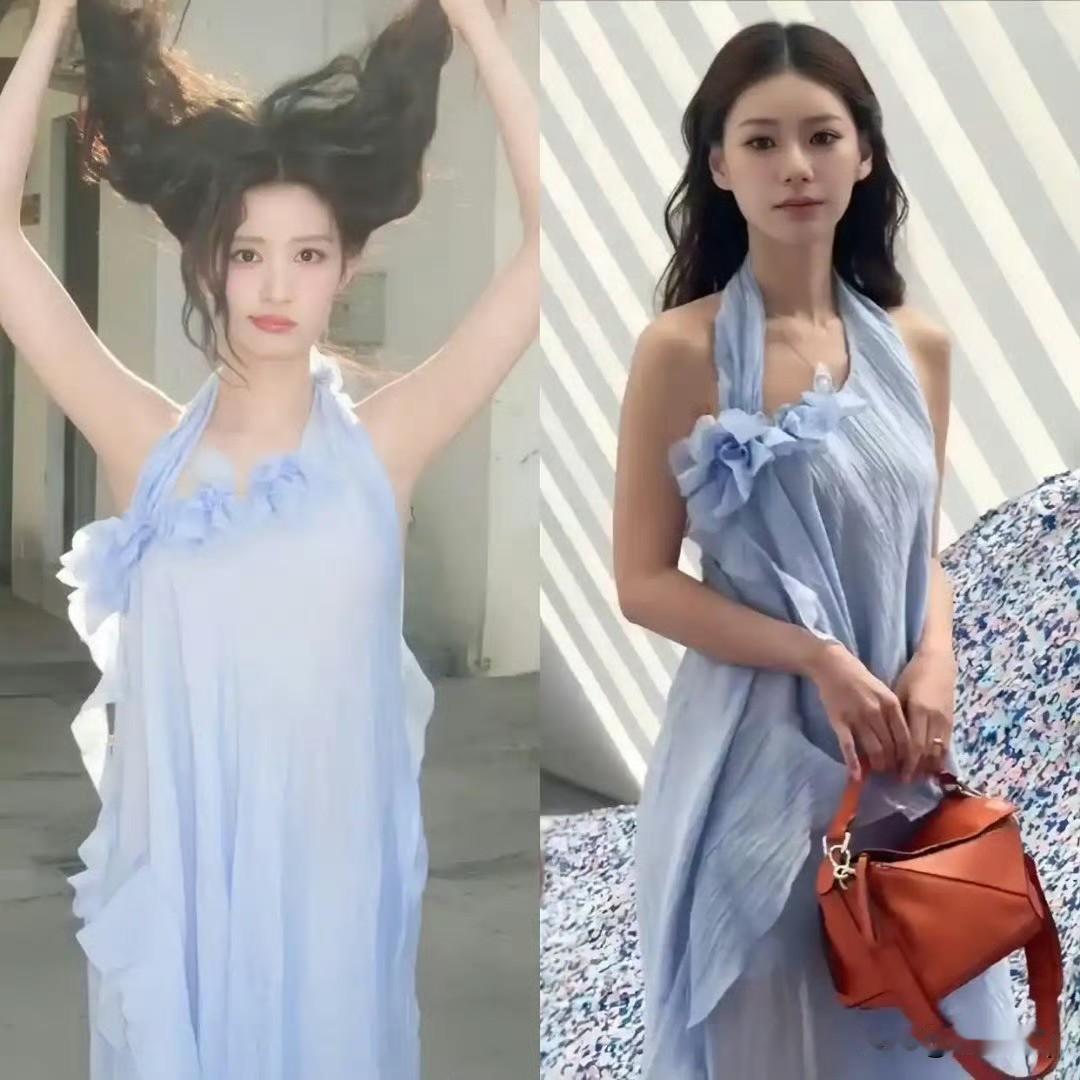 马筱梅和王楚然撞衫，虽然马筱梅不是明星，但衣服上身效果丝毫不比王楚然差，可以说是