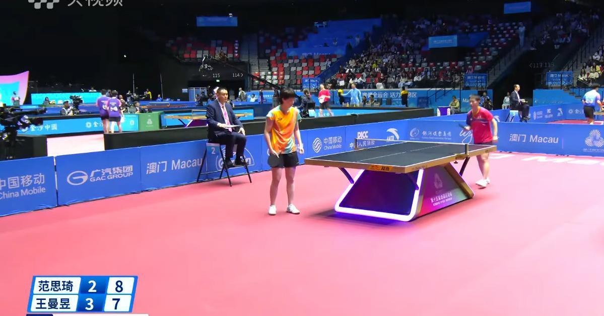 王曼昱要爆冷了吗？这个范思琦是谁？怎么这么抗打？以前看乒超，看WTT，都