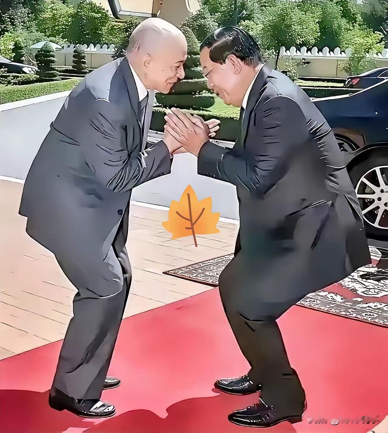 洪玛奈那头白发，真是一眼就能看出柬埔寨现在的日子不好过。外边看着是“五角战略”挺