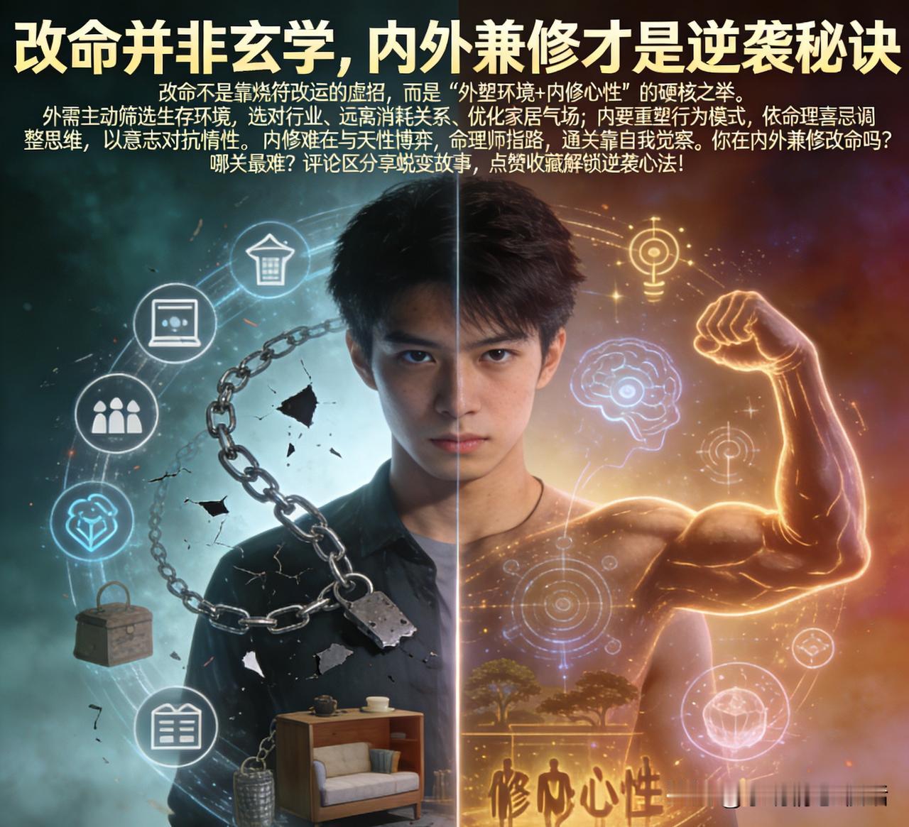 改命并非玄学，内外兼修才是逆袭秘诀。改命不是靠烧符改运的虚招，