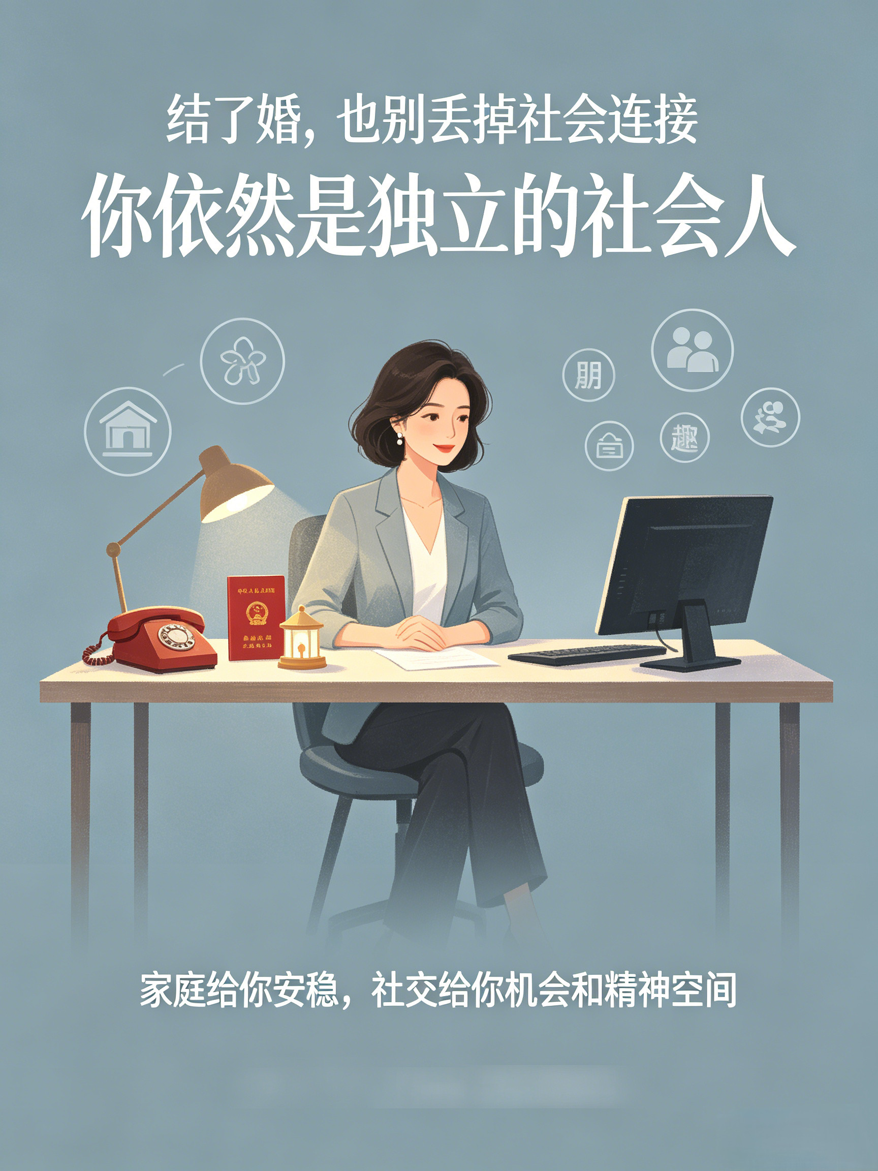 结婚的意义就是不再需要社交婚姻是后盾不是围墙最近刷到这个说法，很多人觉得，结婚就是两个人组建小家庭，
