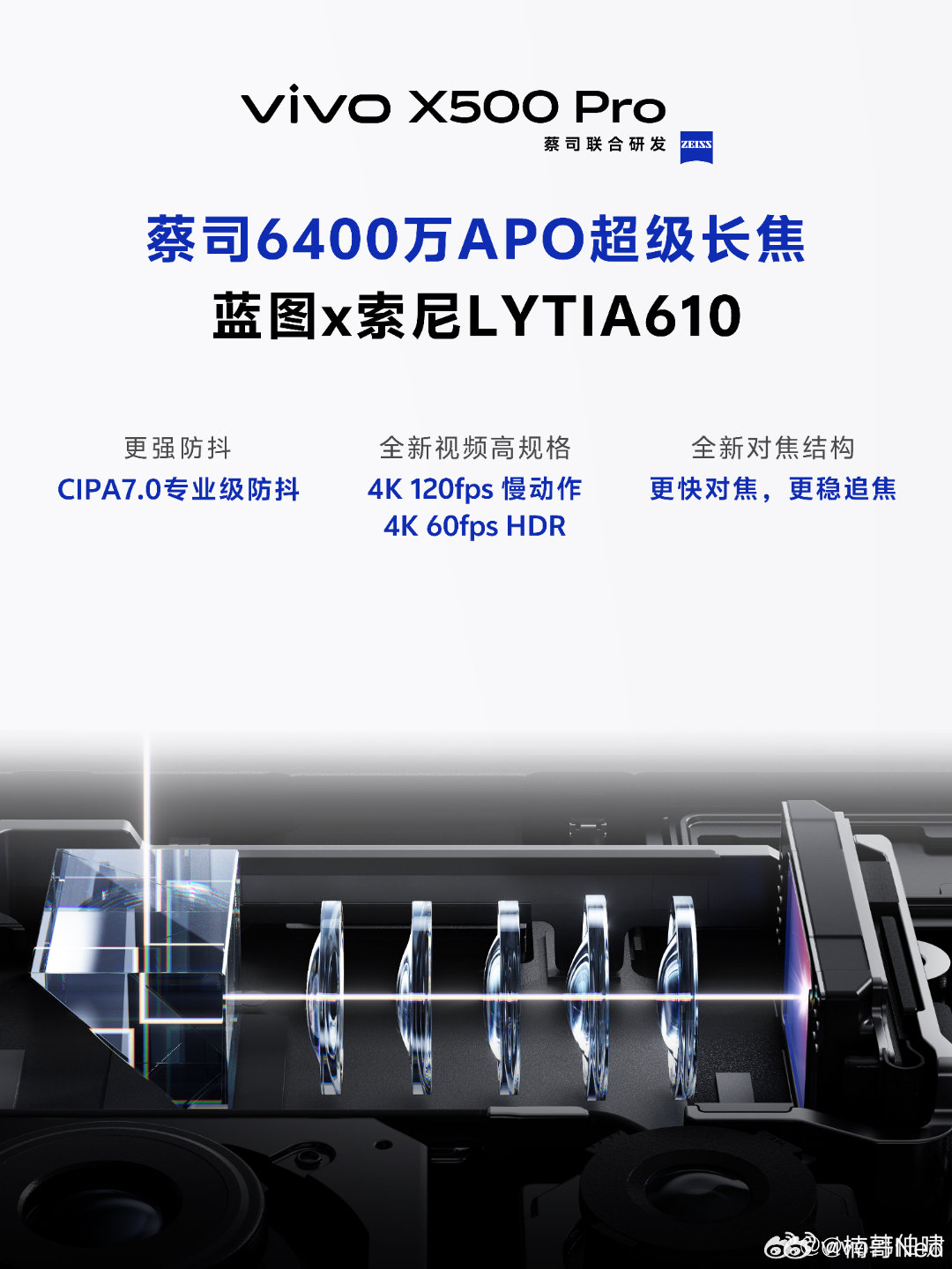这两天解读了vivoX500Pro系列“视频唯一”的核心：电影级主摄，拥有最