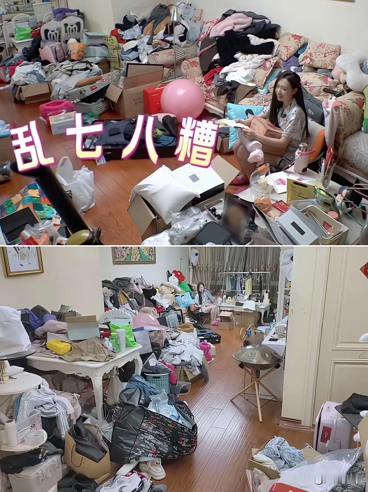 看到管乐的家，真的会让人奔溃的。管乐一个人独居，家里面积看着也不少，但房间各