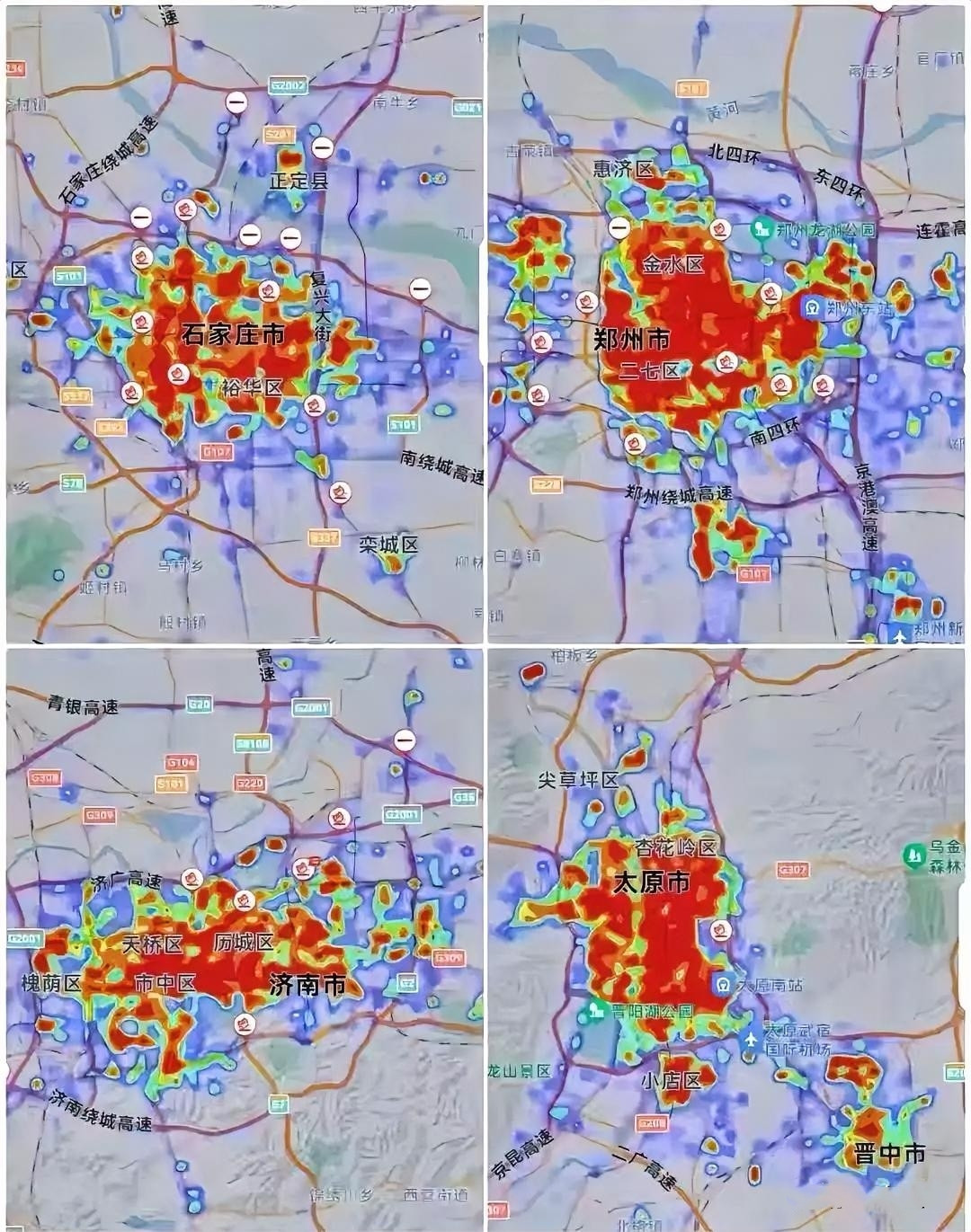 郑州是山河四省建成区最大的省会！