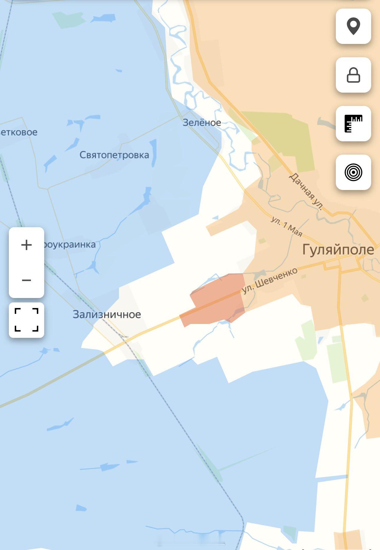 俄乌冲突DIVGEN的消息，俄军已逼近扎波罗热州古利亚伊波列附近的扎利兹尼奇诺