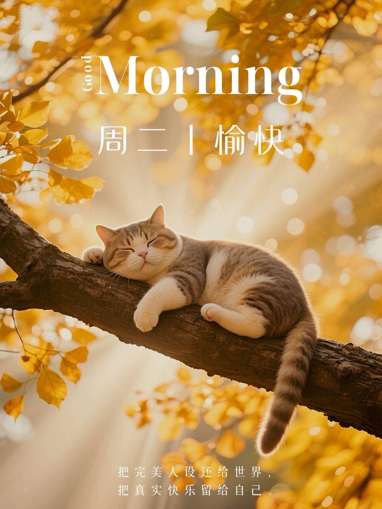 ☘️Morning💐秋风拂过肩头，晨光暖了心头。新的一天，新的征程，少些