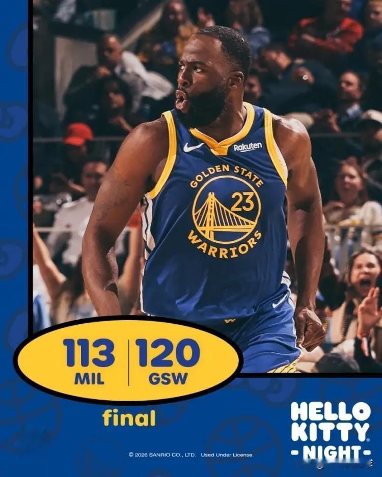 勇士官方真是太出人意料了！在今天勇士主场以120:113力克雄鹿的赛后，勇士官方