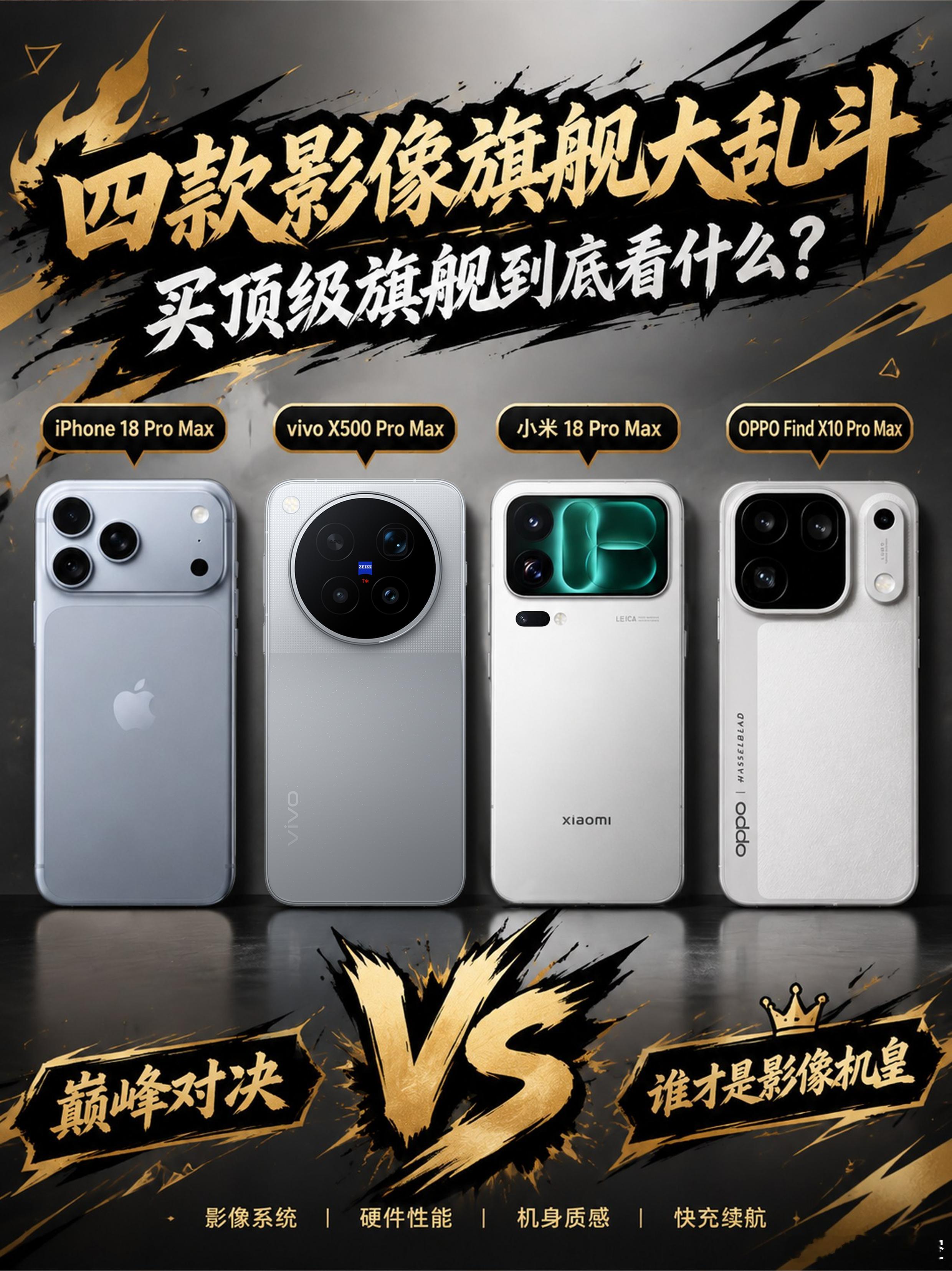四款影像旗舰大乱斗！ProMax堆量集体大爆发，今年扎堆发布，这是要逼疯强迫症
