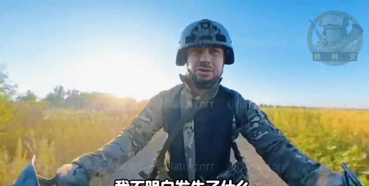 俄罗斯RT电视台战地记者安德烈.菲拉托随俄军进入红军城，他没有乘座设有电子战系统