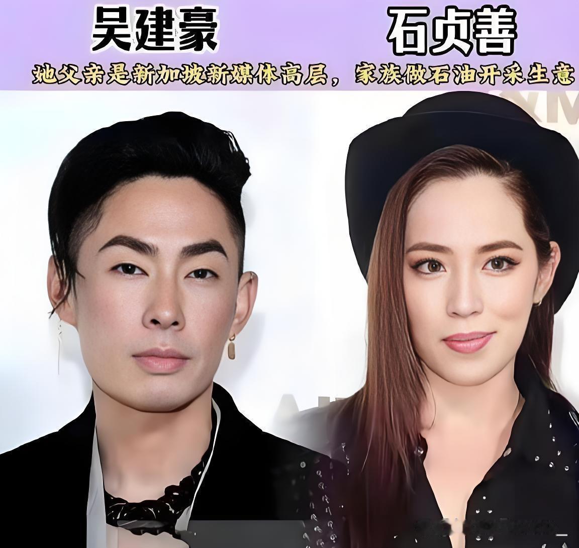 比娶错人还惨的，是离不掉婚--吴建豪就是例子！2013年他娶了新加坡百亿千金石贞善，婚后不到一年就分