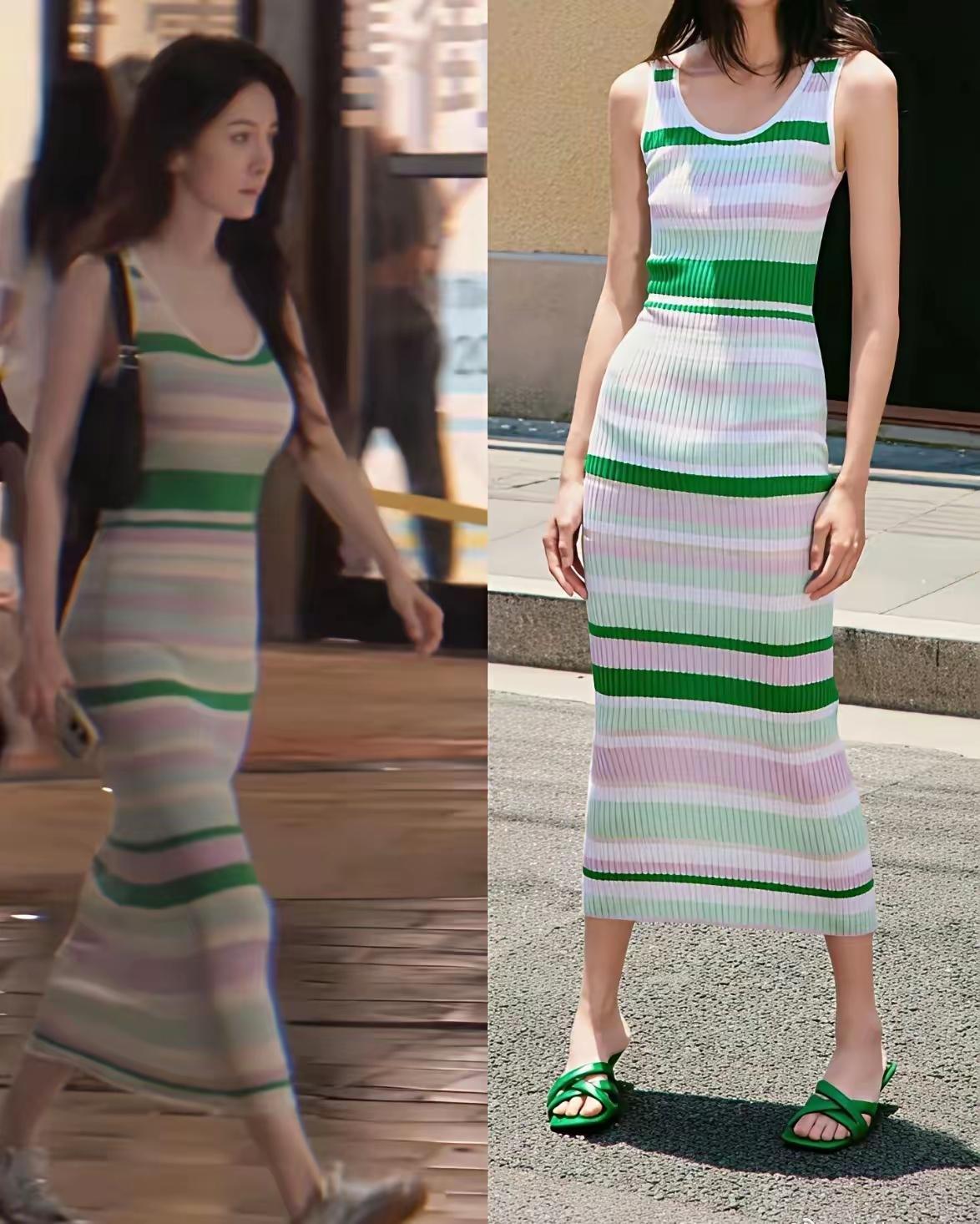 模特还是略逊一筹，首先身材不如杨幂曼妙她虽然瘦但是有肉，这真的只能解释为天赋