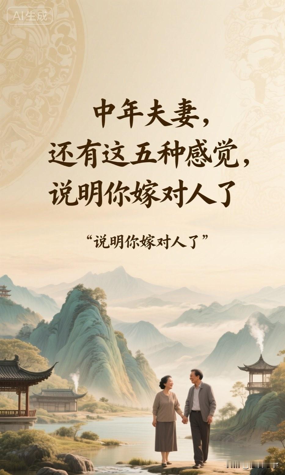 中年夫妻还有这五种感觉，说明你嫁对人了一段好的婚姻，不是永远燃烧的...