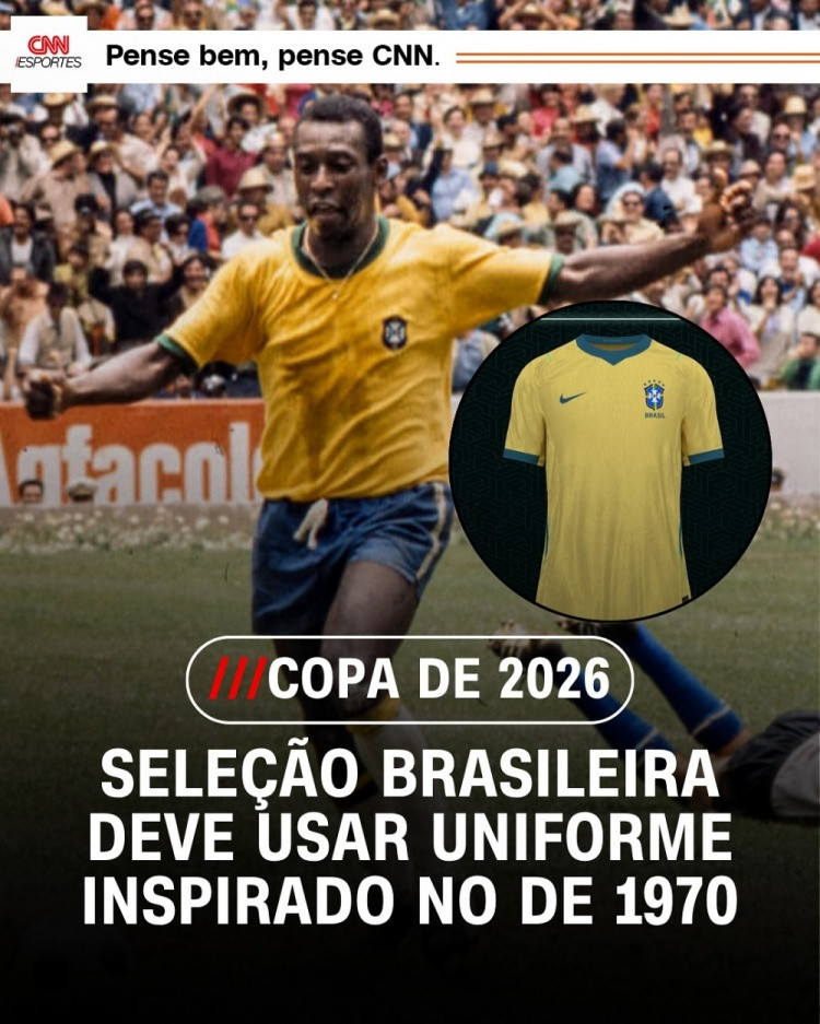 FootyHeadlines: 巴西世界杯球衣将致敬1970年款的设计