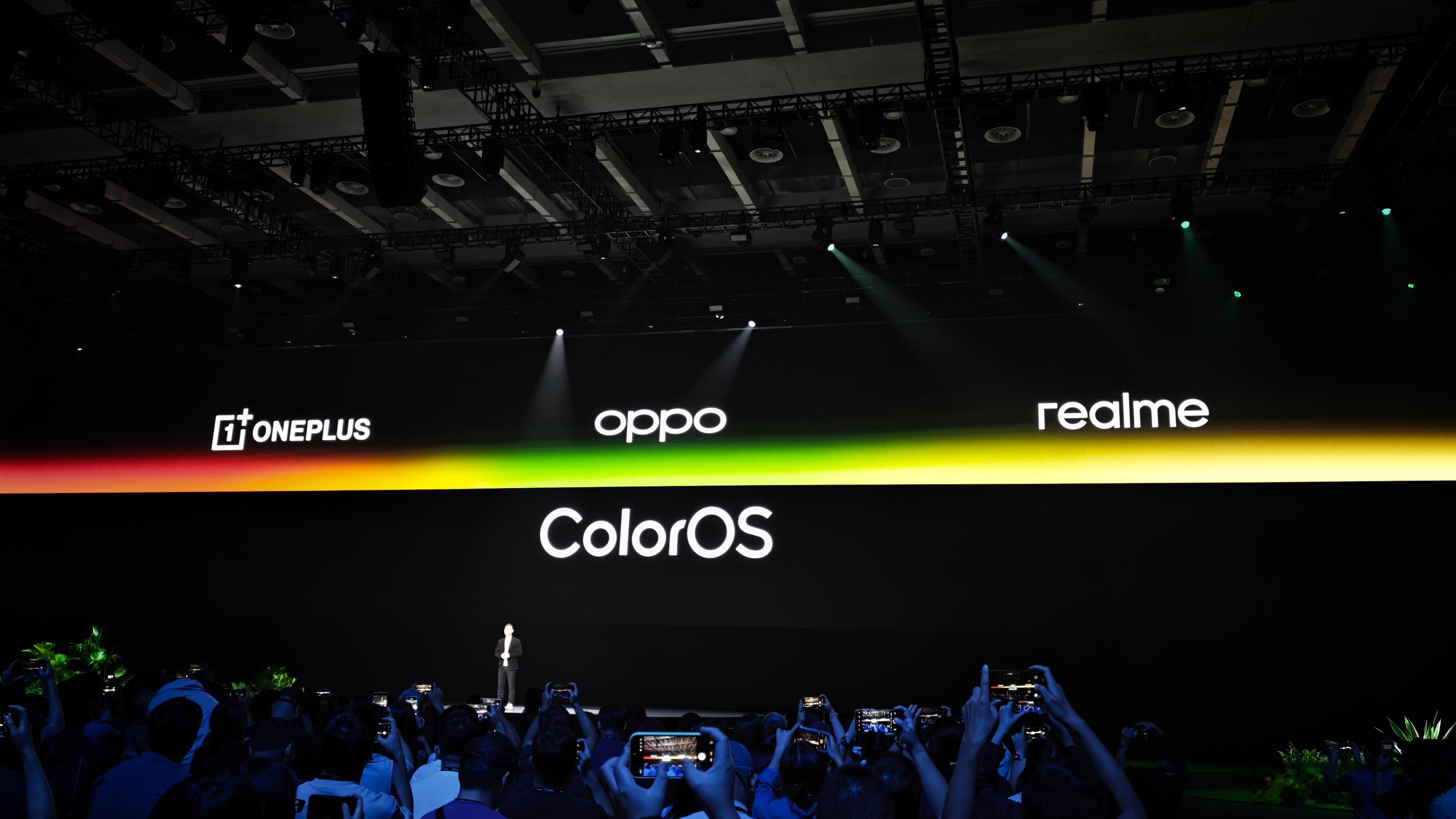 OPPO，一加，真我三个品牌全面升级ColorOS，也就是国内目前留存的真我用户