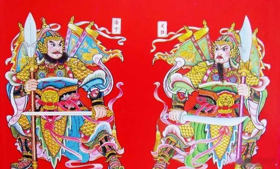 河南朱仙镇年画，中国木版年画的鼻祖。它的构图饱满，线条粗犷简炼，造型古朴夸张，色