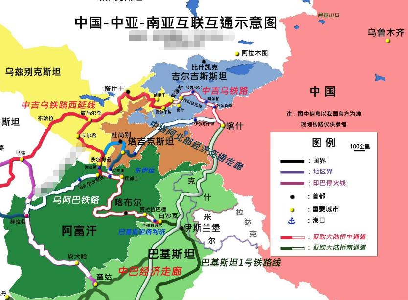 中吉乌铁路西延路线被广泛关注！中吉乌铁路就是中国到吉尔吉斯斯坦和乌兹别克斯坦